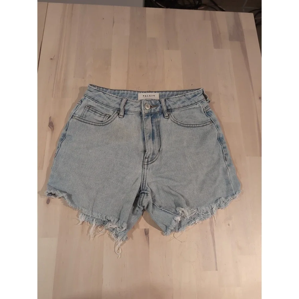 PacSun Los Angeles Candle Blue Style‎ 0213 Mom Short Blue Jean Short Sz 24
